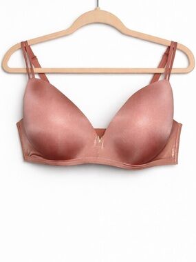 Victoria’s Secret Wireless Bra 38DD Rose Gold Shimmer Lightly Lined